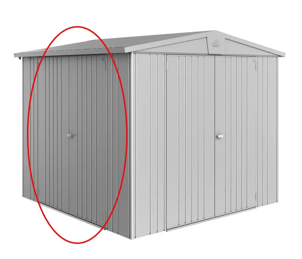 biohort zusätzliche Doppeltür für Gerätehaus Europa Silber Discount