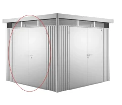 biohort zusätzliche Doppeltür für Gerätehaus HighLine®/Panorama® Silber Sale