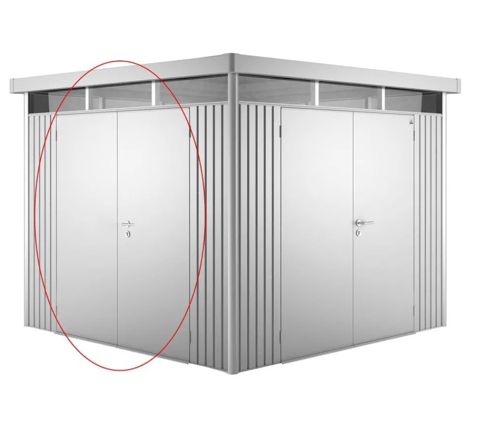 biohort zusätzliche Doppeltür für Gerätehaus HighLine®/Panorama® Silber Sale