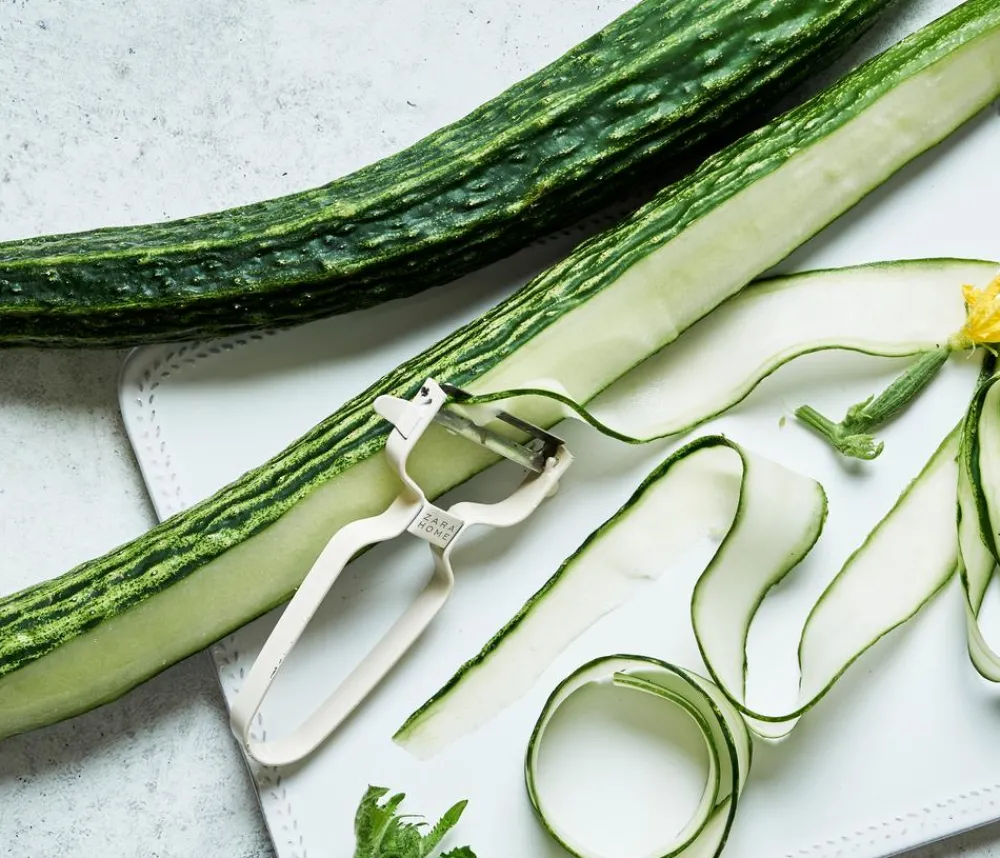 Bioland Zucchini- & Gurkenpflanzen|Bio-Gemüsepflanzen - Schlangengurke Grün