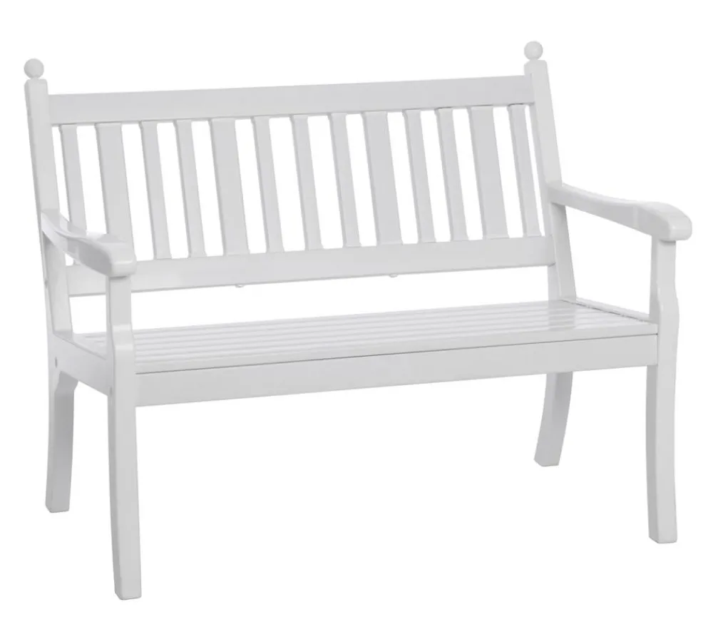 Blome 3-Sitzer Gartenbänke|Gartenbänke Kunststoff - Bank Hohenzollern, 3-Sitzer Weiß