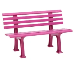 Blome 2-Sitzer Gartenbänke|Gartenbänke Kunststoff - Bank Ibiza, 2-Sitzer Pink