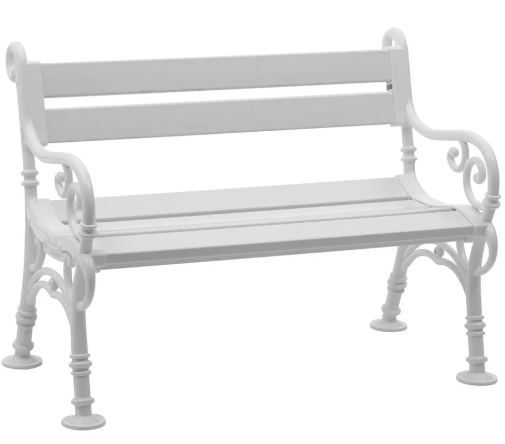 Blome 2-Sitzer Gartenbänke|Gartenbänke Kunststoff - Bank Linderhof, 2-Sitzer Weiß