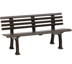 Blome 3-Sitzer Gartenbänke|Gartenbänke Kunststoff - Bank Sylt, 3-Sitzer Braun