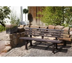 Blome 3-Sitzer Gartenbänke|Gartenbänke Kunststoff - Bank Sylt, 3-Sitzer Braun