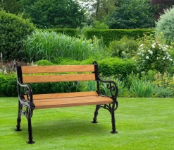 Blome 2-Sitzer Gartenbänke|Gartenbänke Kunststoff - Gartenbank Linderhof in Holzoptik, 2-Sitzer