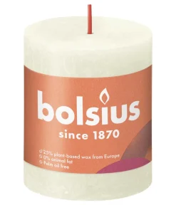 Bolsius Dekoartikel > Rustik Stumpenkerze Shine, weiche perle, ca. Ø6,8/H8 cm