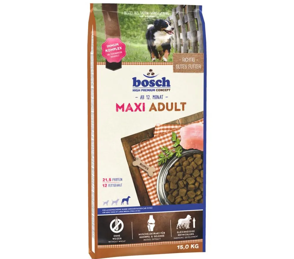 bosch Tiernahrung Trockenfutter Hund > bosch Trockenfutter für Hunde Maxi Adult