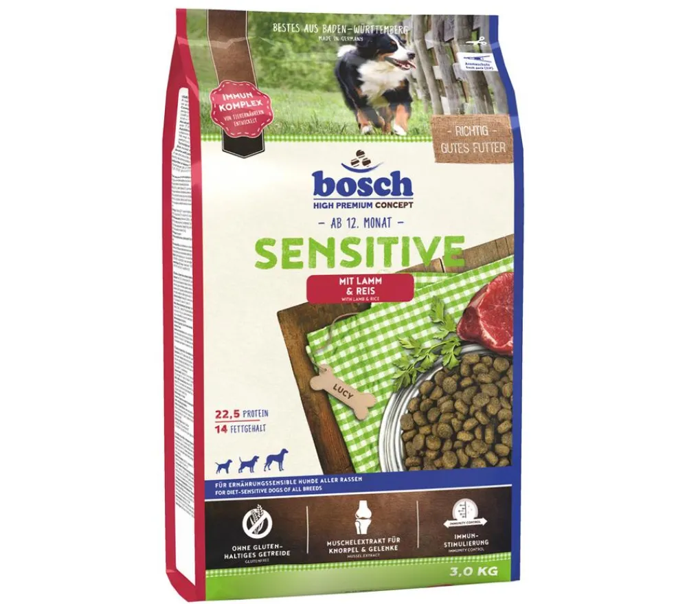 bosch Tiernahrung Trockenfutter Hund - bosch Trockenfutter für Hunde Sensitive, Lamm & Reis