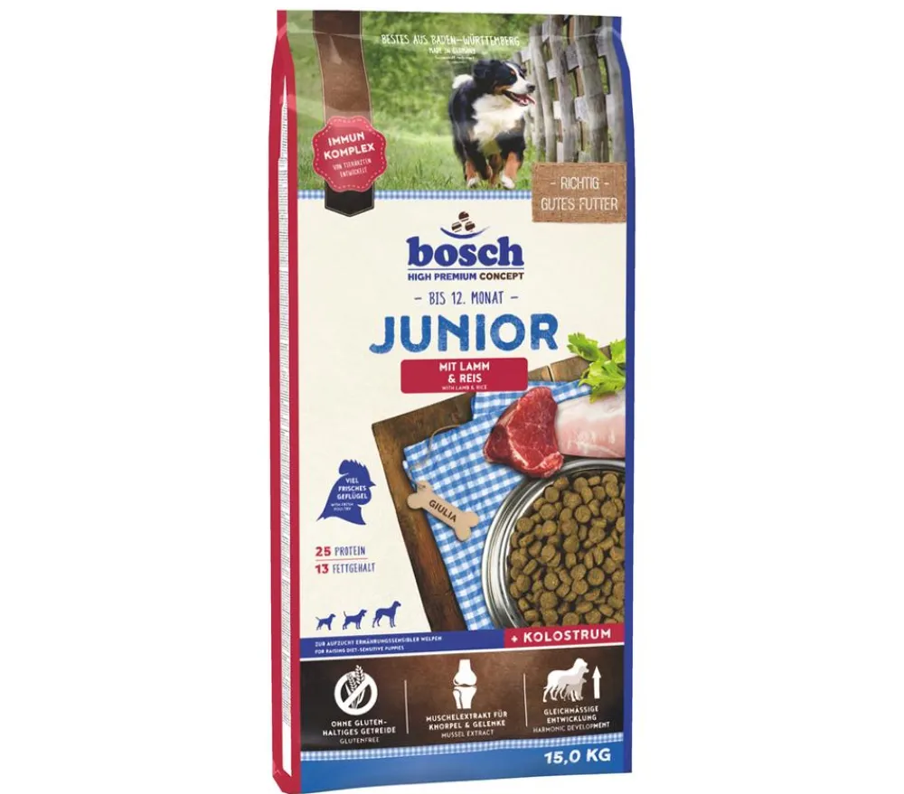 bosch Tiernahrung bosch Trockenfutter für Hunde High Premium Junior, Lamm & Reis New
