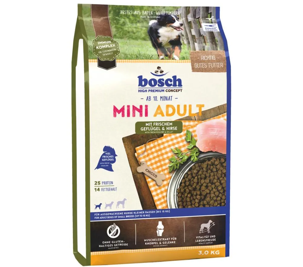 bosch Tiernahrung bosch Trockenfutter für Hunde Mini Adult, Geflügel & Hirse Online