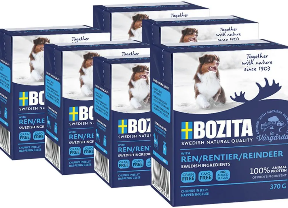 Bozita Nassfutter für Hunde Häppchen in Gelee, 6 x 370 g Sale