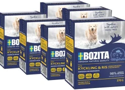 Bozita Nassfutter Hund - Nassfutter für Hunde Häppchen in Gelee, 6 x 370 g