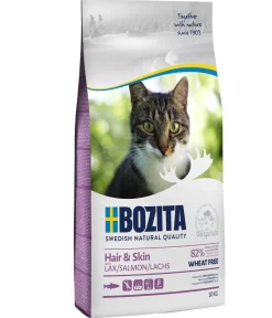 Bozita Trockenfutter Katze - Trockenfutter für Katzen Hair & Skin Wheat Free Salmon, Lachs, 10 kg