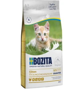 Bozita Trockenfutter Katze - Trockenfutter für Katzen Grain Free Chicken Kitten, Huhn