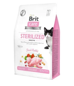 Brit care Trockenfutter Katze - Trockenfutter für Katzen Sterilized Sensitive Adult, Kaninchen