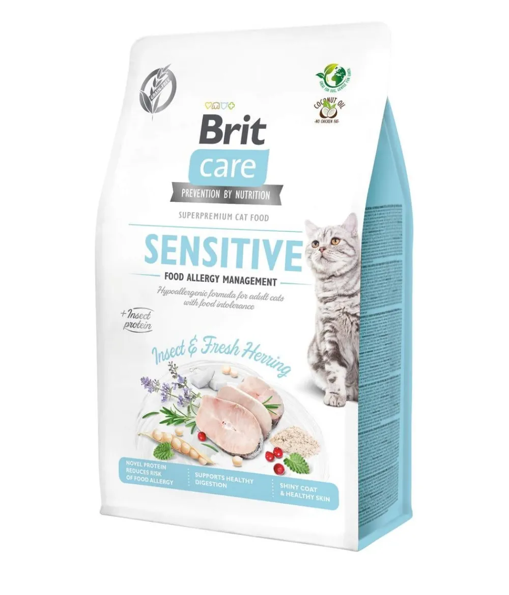 Brit care Trockenfutter Katze > Trockenfutter für Katzen Sensitive Food Allergy Adult, Insekten & Hering
