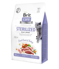 Brit care Trockenfutter Katze > Trockenfutter für Katzen Sterilized Weight Control Adult, Ente & Truthahn