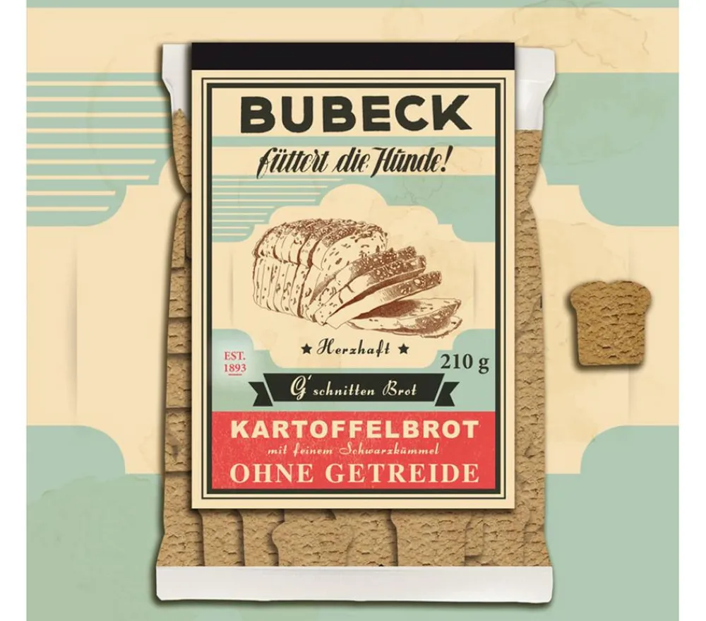 Bubeck Hundeleckerlies - Hundesnack G'schnitten Brot, 210 g