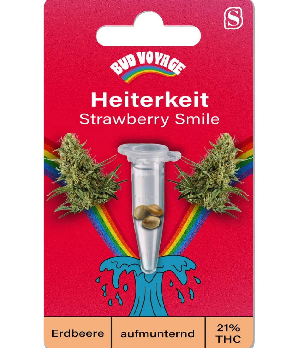 Bud Voyage Mehr Saatgut > Hanfsamen Heiterkeit Strawberry Smile, 3 Stk.