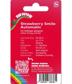 Bud Voyage Mehr Saatgut > Hanfsamen Heiterkeit Strawberry Smile, 3 Stk.