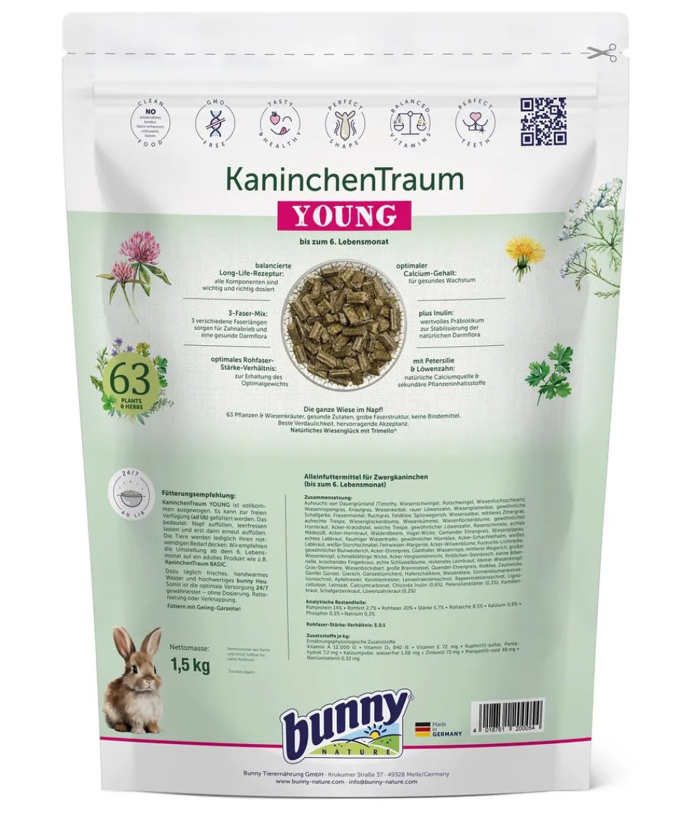 bunny NATURE Kleintierfutter > bunny® NATURE Kaninchenfutter KaninchenTraum HERBS