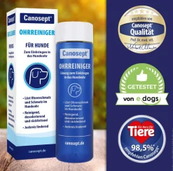 Canosept® Ohren- & Augenpflege|Hundepflege & Hygiene - Ohrreiniger für Hunde, 125 ml