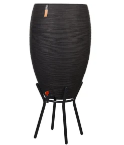 Capi Europe Regentonnen & Zisternen - Kunststoff-Regentonne Rib, 130 l Schwarz