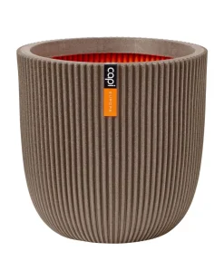 Capi Europe Kunststoff-Topf Groove, rund Taupe Best