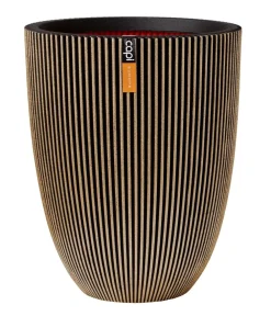 Capi Europe Blumentöpfe & Übertöpfe - Kunststoff-Topf Groove hoch, konisch Gold