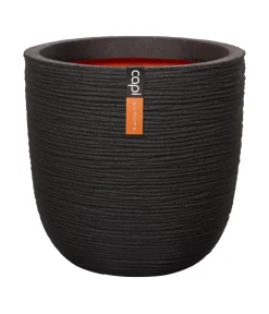 Capi Europe Kunststoff-Topf Rib, rund Schwarz Discount