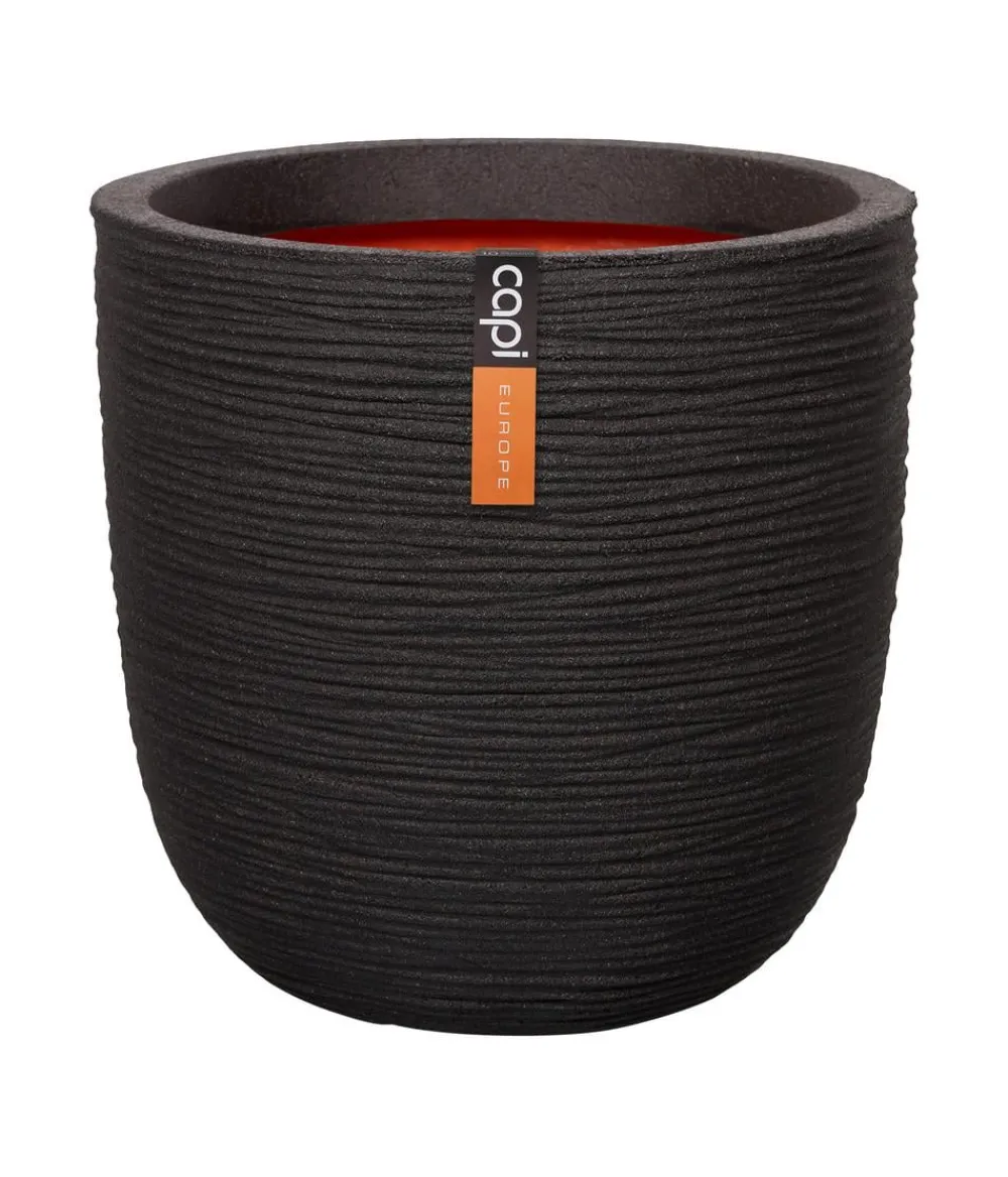 Capi Europe Kunststoff-Topf Rib, rund Schwarz Best