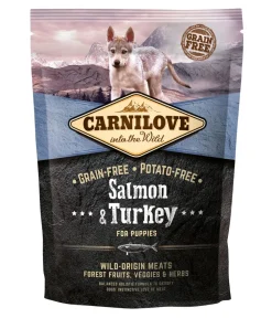 Carnilove Trockenfutter Hund - Trockenfutter für Hunde Puppy, Lachs & Truthahn
