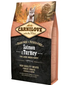 Carnilove Trockenfutter Hund - Trockenfutter für Hunde Large Breed Puppy, Lachs & Truthahn