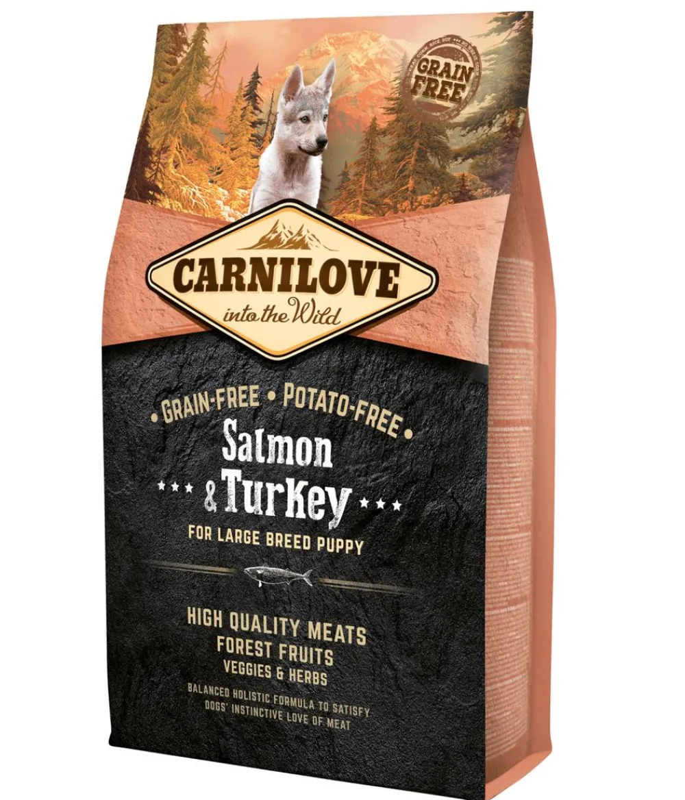 Carnilove Trockenfutter Hund - Trockenfutter für Hunde Large Breed Puppy, Lachs & Truthahn