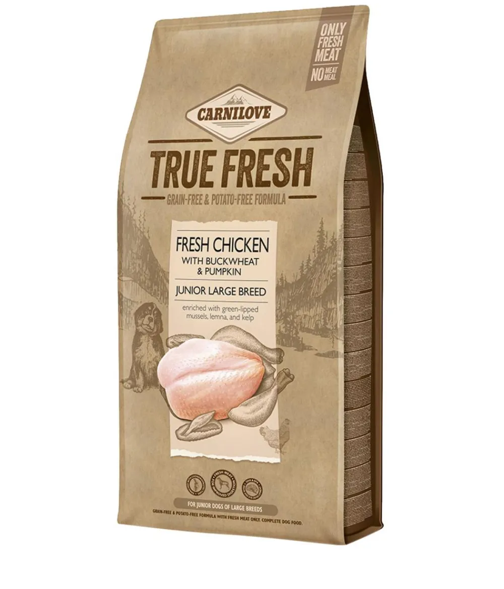 Carnilove Trockenfutter Hund - True Fresh Trockenfutter für Hunde Large Breed Junior, Huhn