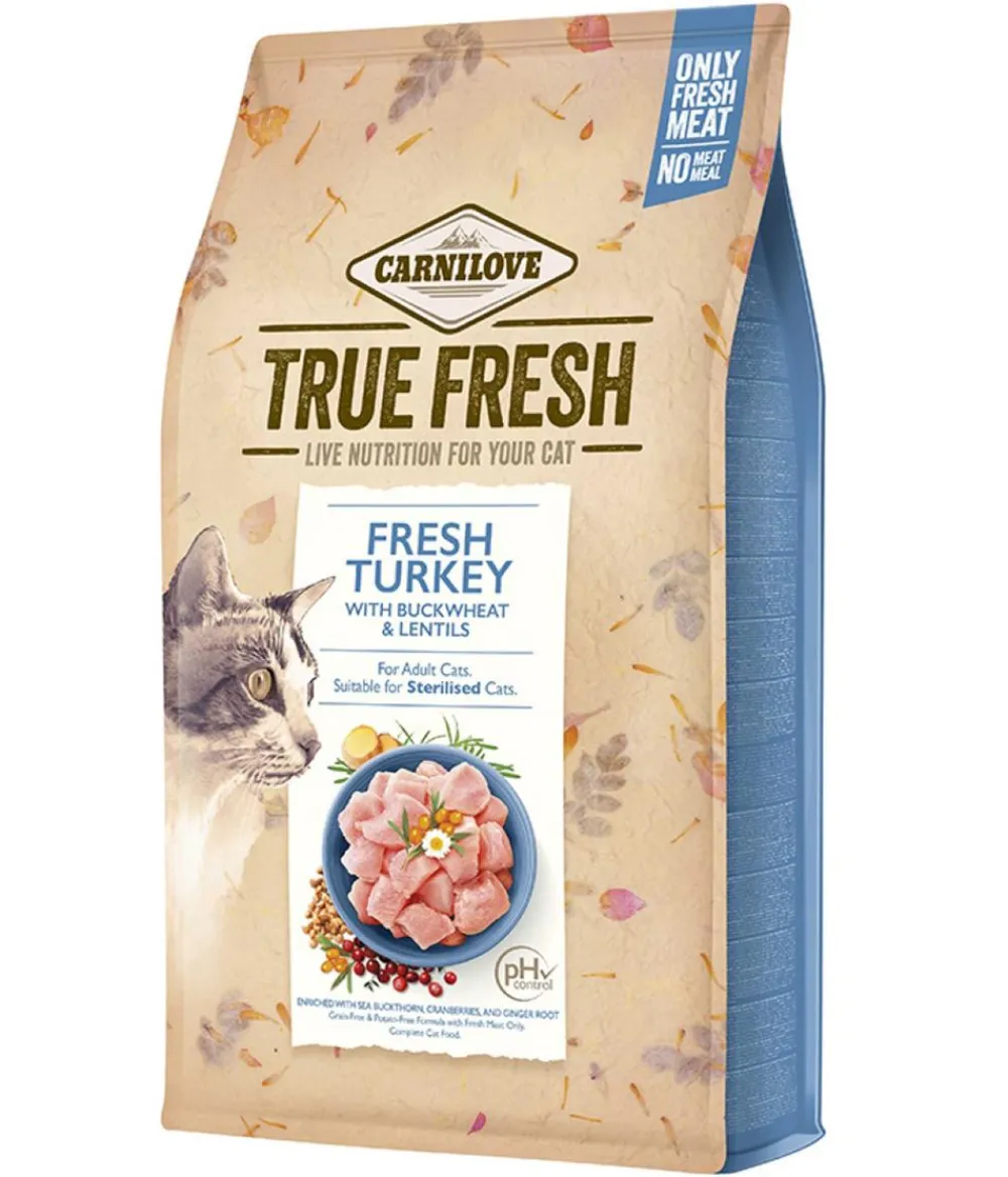 Carnilove Trockenfutter Katze > True Fresh Trockenfutter für Katzen Adult, Truthahn