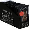 CAT'S LOVE Nassfutter Katze - Nassfutter für Katzen Adult Multipack, 12 x 85 g