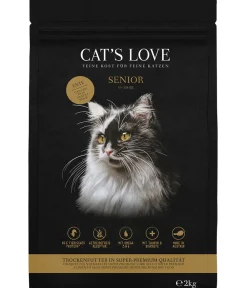 CAT'S LOVE Trockenfutter für Katzen Senior, Ente, 2 kg Outlet