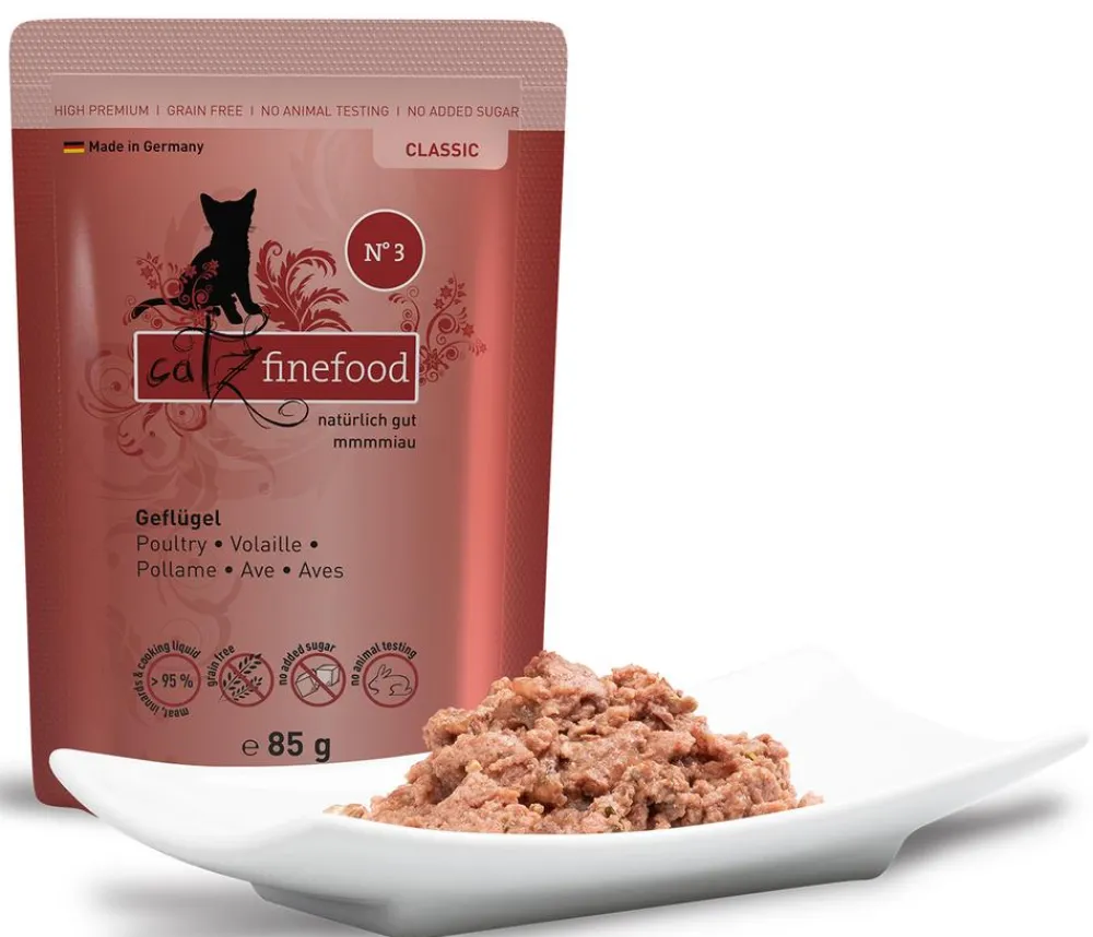 catz finefood Nassfutter Katze > , Nassfutter für Katzen, 16 x 85 g