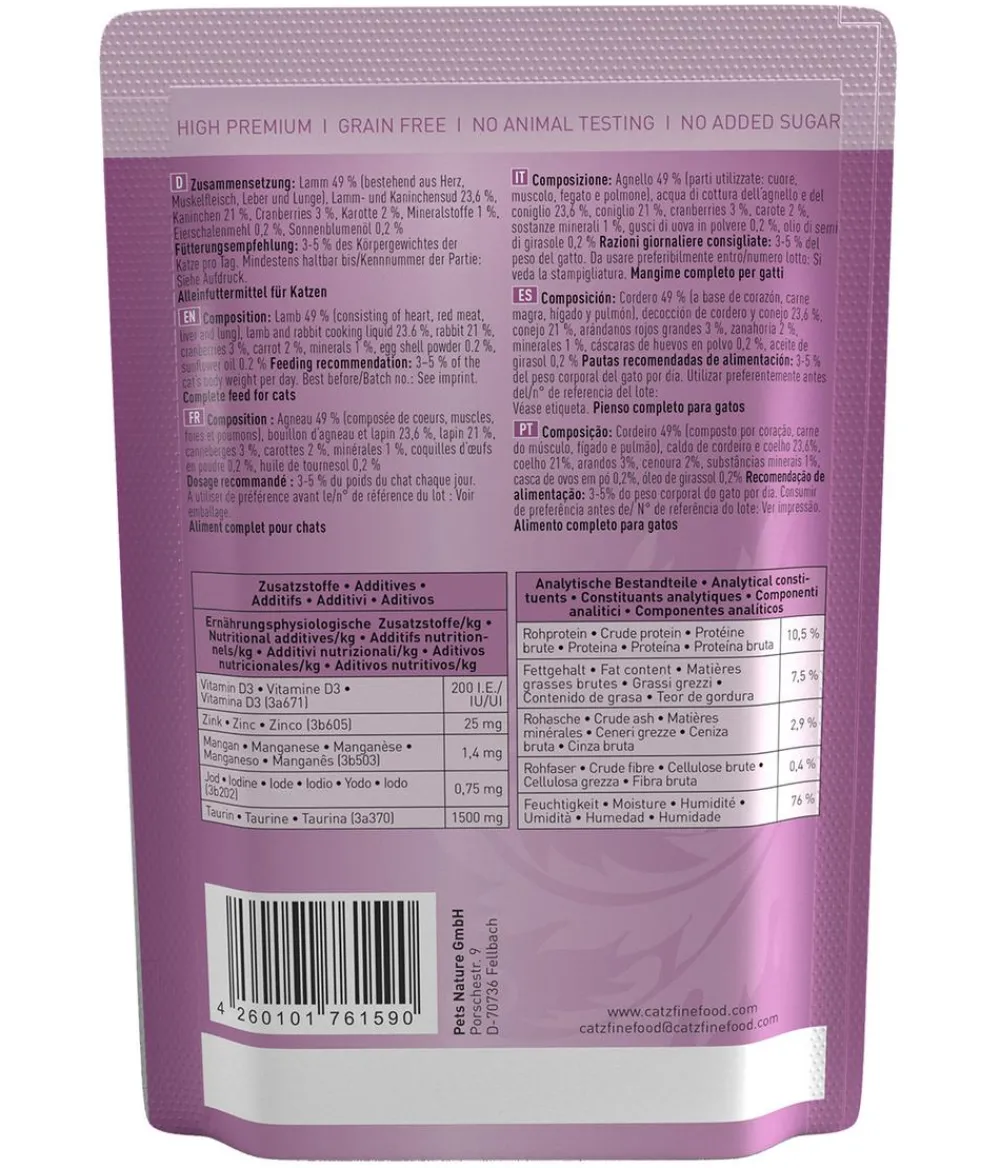 catz finefood , Nassfutter für Katzen, 16 x 85 g Discount