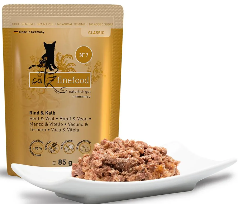 catz finefood Nassfutter Katze - , Nassfutter für Katzen, 16 x 85 g