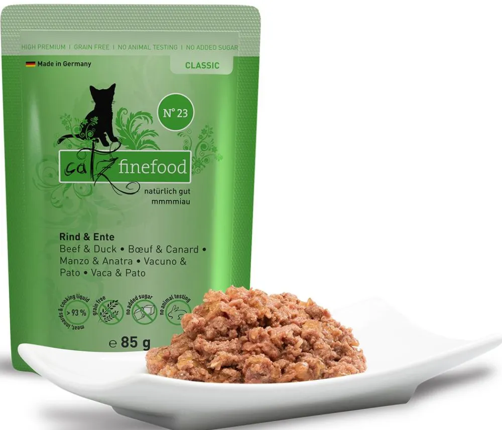 catz finefood Nassfutter Katze - , Nassfutter für Katzen, 16 x 85 g