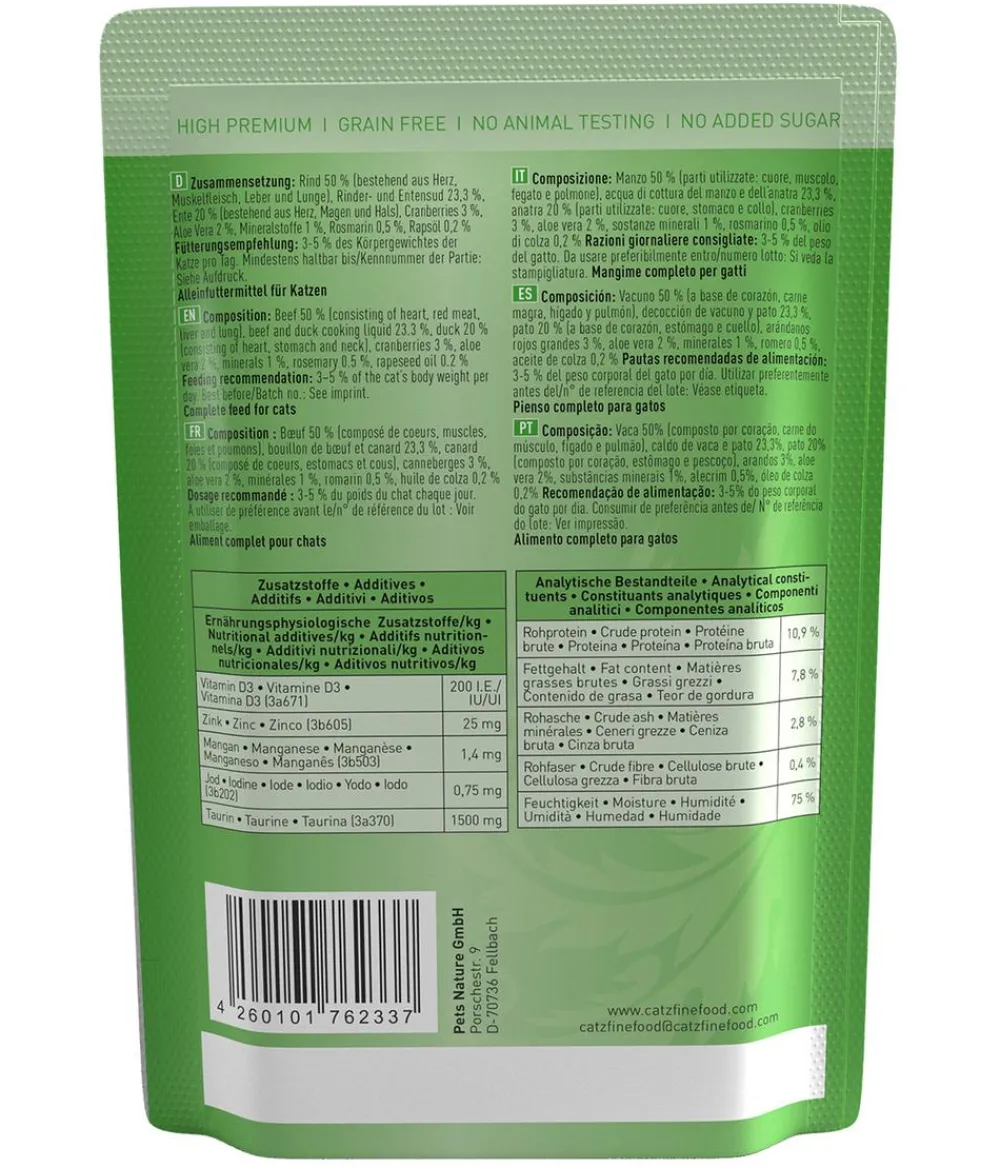 catz finefood Nassfutter Katze - , Nassfutter für Katzen, 16 x 85 g