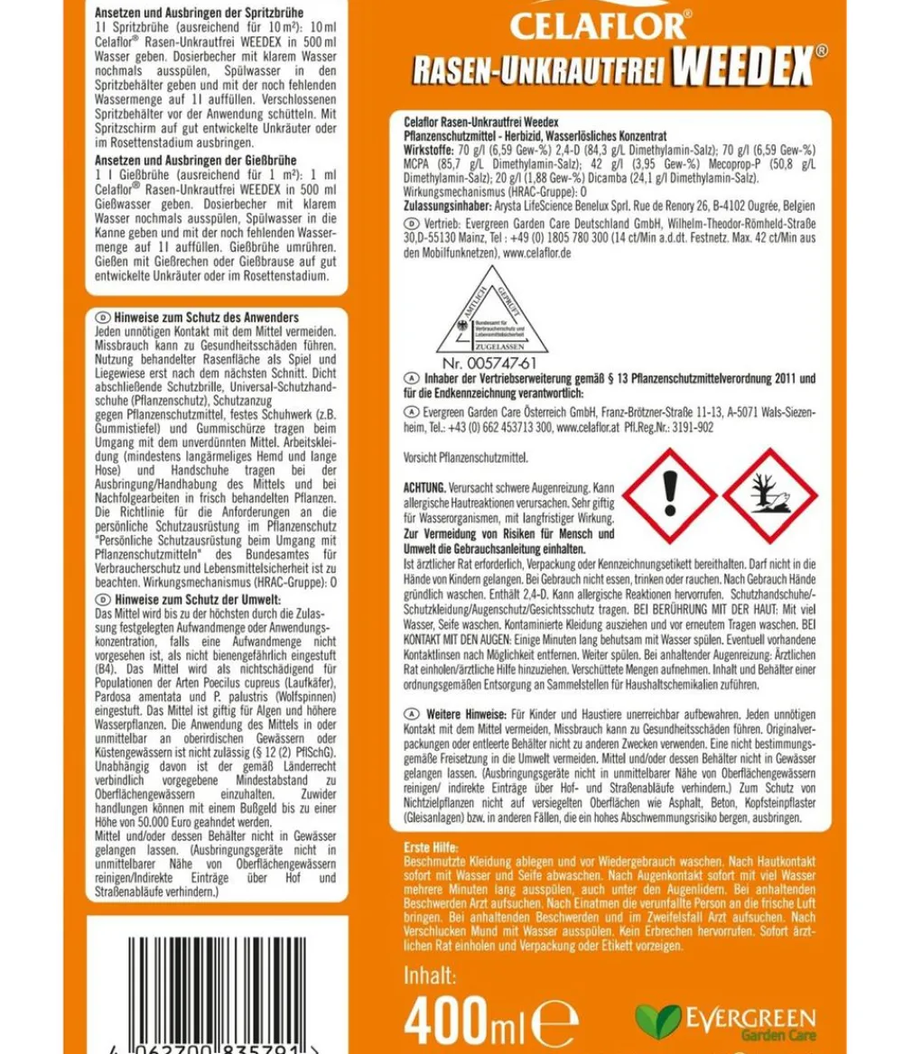 Celaflor Unkrautvernichter - ® Rasen-Unkrautfrei Weedex®