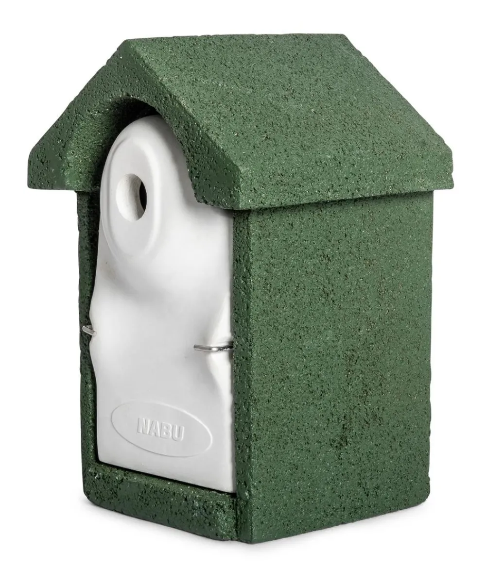 CJ Wildlife WoodStone® Nistkasten Holzbeton, Einflugloch ca. Ø28 mm, grün