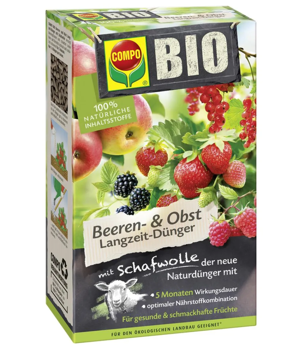 Compo BIO Beeren- & Obst Langzeit-Dünger mit Schafwolle Outlet