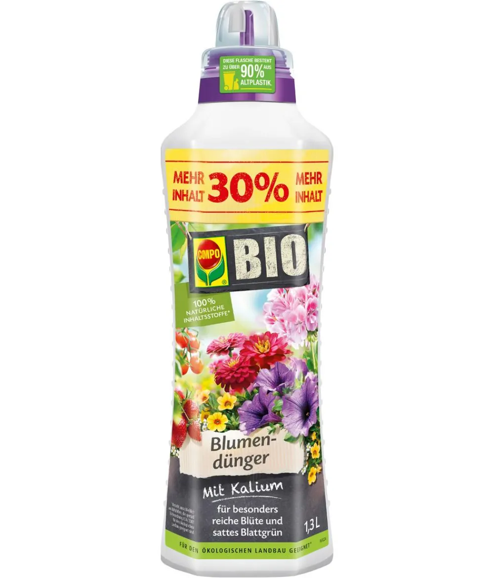 Compo BIO Blumendünger, flüssig, 1,3 l