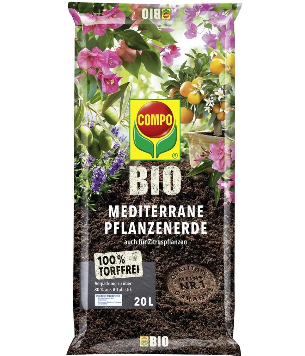 Compo BIO Mediterrane Pflanzenerde, torfffrei, 20 l Clearance