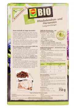 Compo Blumendünger - BIO Rhododendron und Hortensien Langzeit-Dünger, 750 g